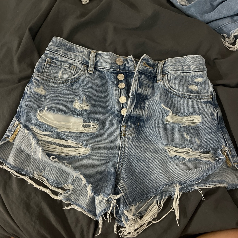 Distressed Denim Women Shorts